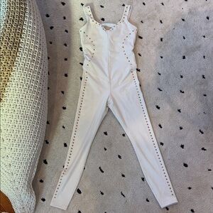 Elegant White Studded Jumpsuit